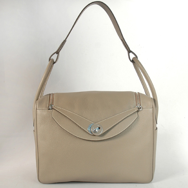 1056DG Hermes Lindy Bag in pelle 34 clemence in grigio scuro con Si